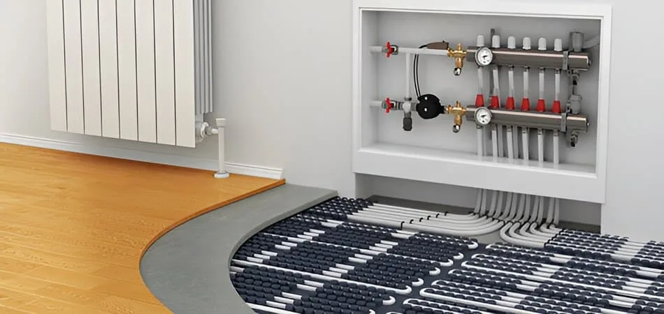 укладка тёплого пола Caleo SUPERMAT в новостройке